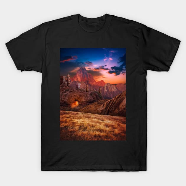 Cave Under The Castle T-Shirt by Shaheen01